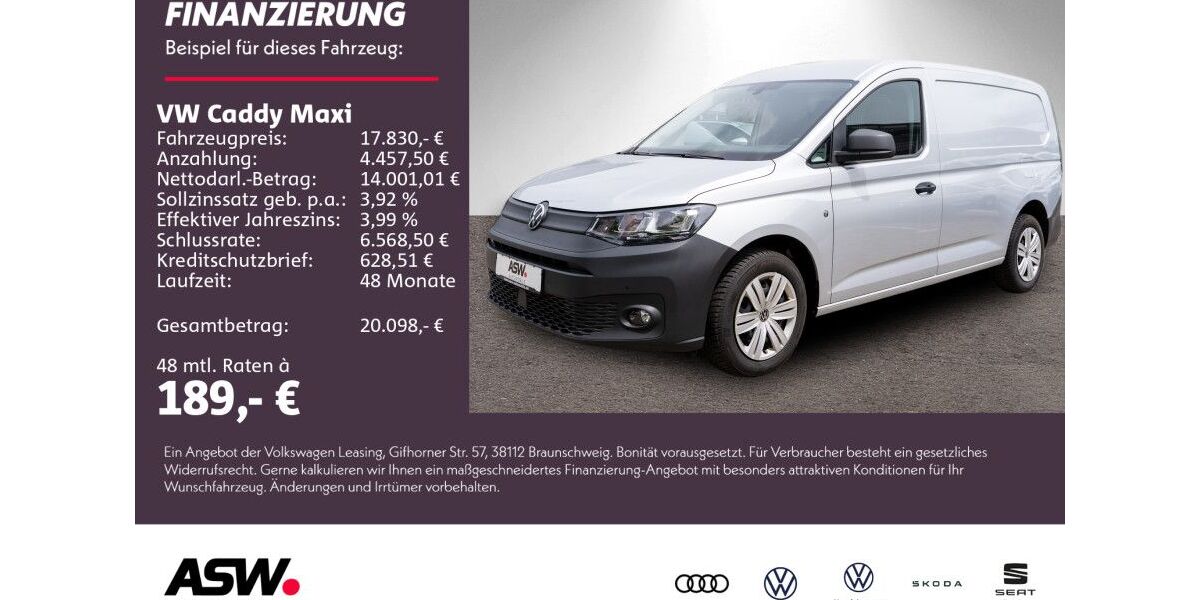 VW Caddy Maxi 51.500 km 17.830 &euro; Neckarsulm 74172