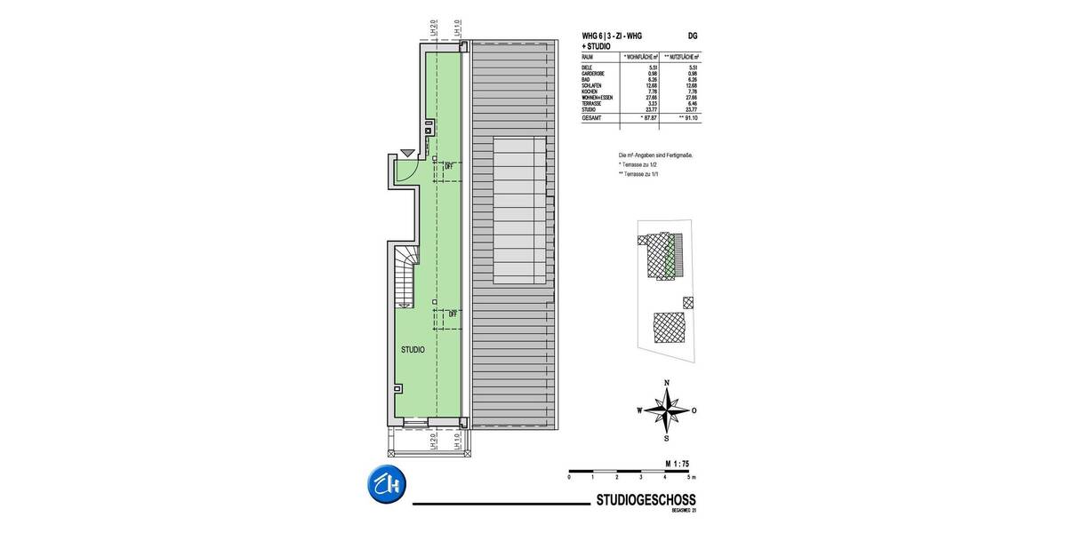 Terrassenwohnung München Thalk.Obersendl.-Forsten-Fürstenr.-Solln - 2 Zimmer, 88 m&sup2;, 1.750&euro; | Angebot:26806940