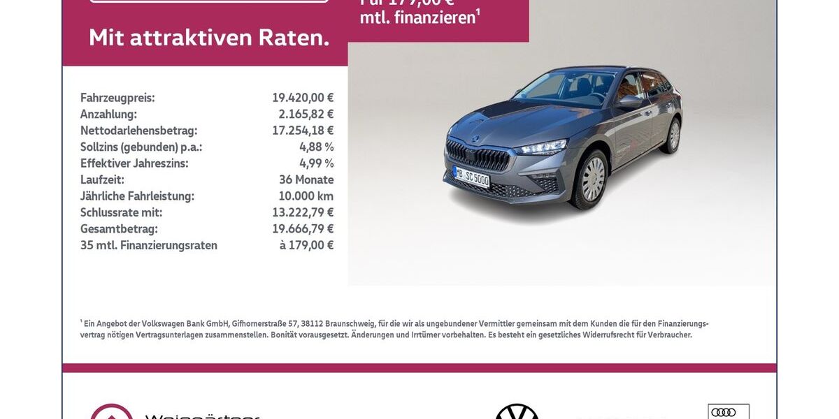 Skoda Scala 10.900 km 19.420 &euro; Miesbach 83714