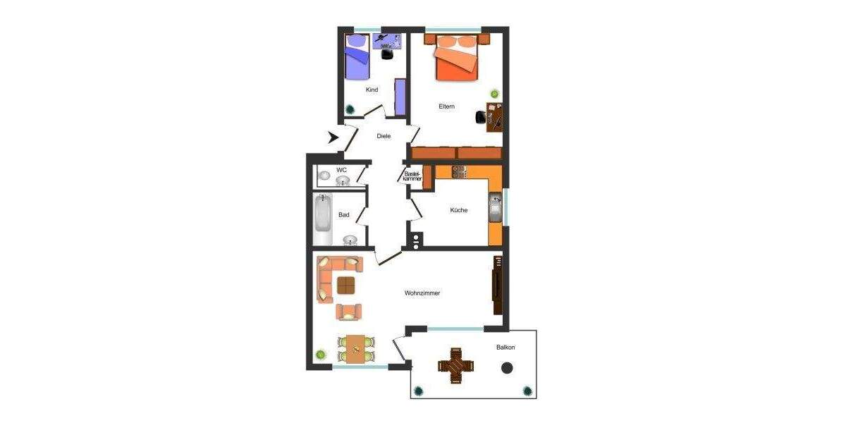 Etagenwohnung Buchloe - 3 Zimmer, 85 m&sup2;, 298.000&euro; | Angebot:25660666