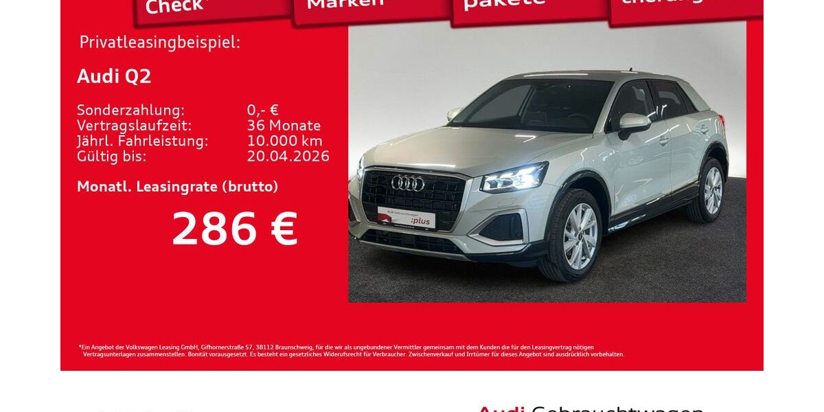 Audi Q2 4.833 km 30.790 &euro; Hamburg 20537