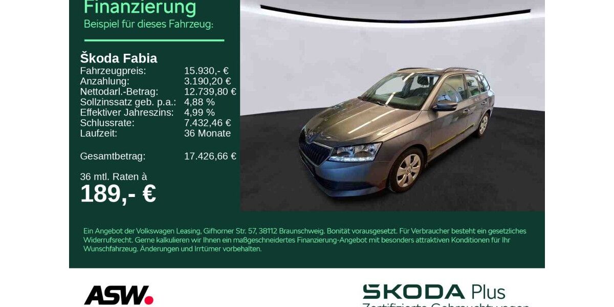 Skoda Fabia 99.500 km 15.230 &euro; Sinsheim 74889
