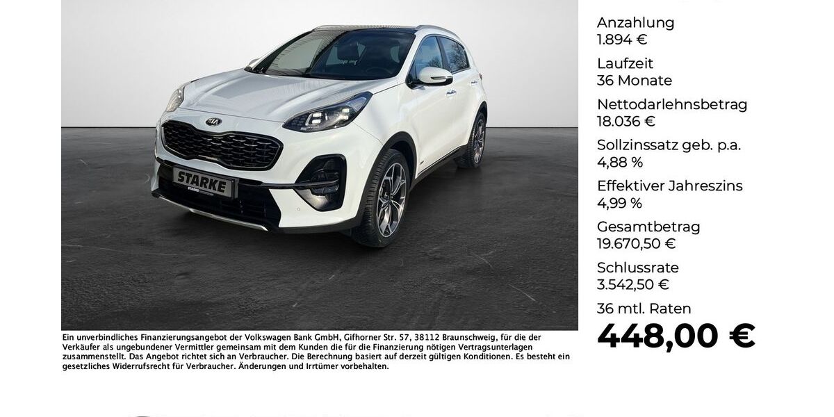 Kia Sportage 89.520 km 19.930 &euro; Georgsmarienhütte (Osnabrück) 49124