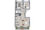 Etagenwohnung Schwedt (Oder) - 3 Zimmer, 57 m&sup2;, 344&euro; | Angebot:25880725