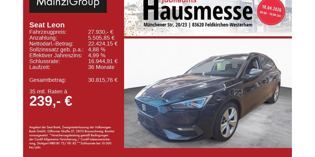 Seat Leon 16.060 km 27.930 &euro; Feldkirchen/Westerham 83620