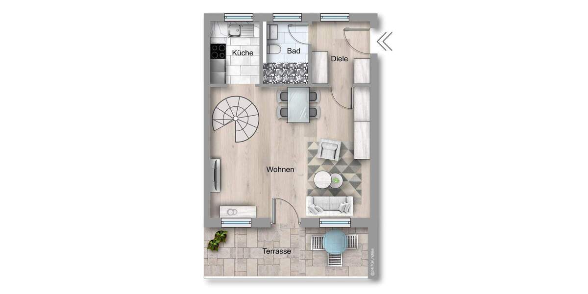 Etagenwohnung Wolfratshausen - 2 Zimmer, 72 m&sup2;, 429.900&euro; | Angebot:24156053