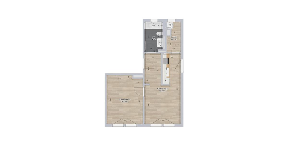 Etagenwohnung Werdau - 2.5 Zimmer, 45 m&sup2;, 72.900&euro; | Angebot:25853652
