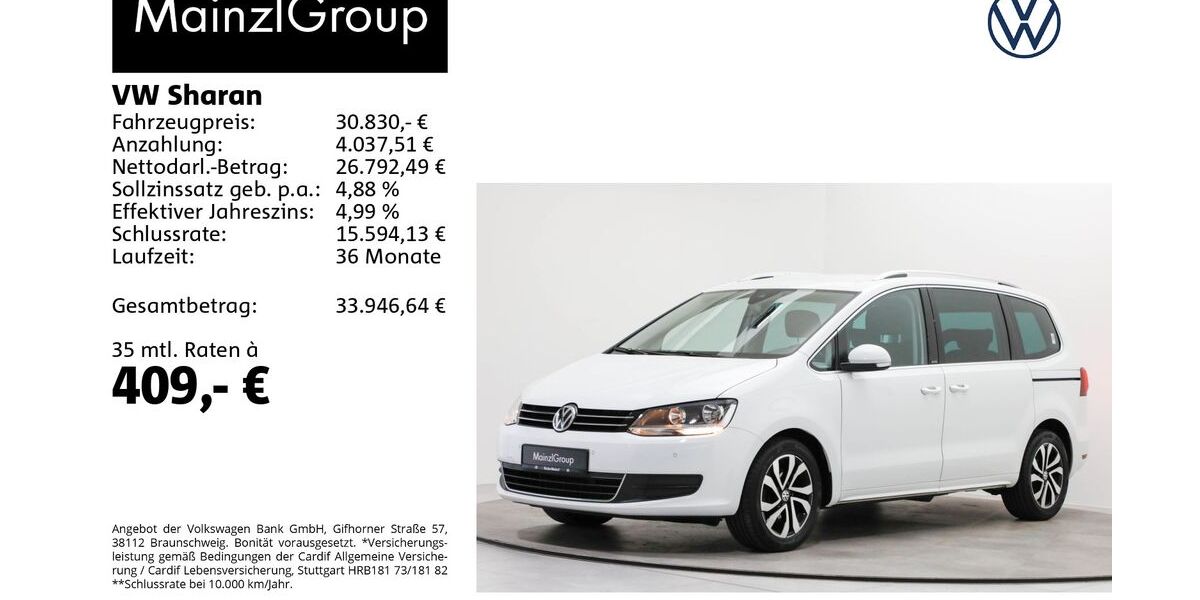VW Sharan 90.990 km 29.630 &euro; Feldkirchen/Westerham 83620