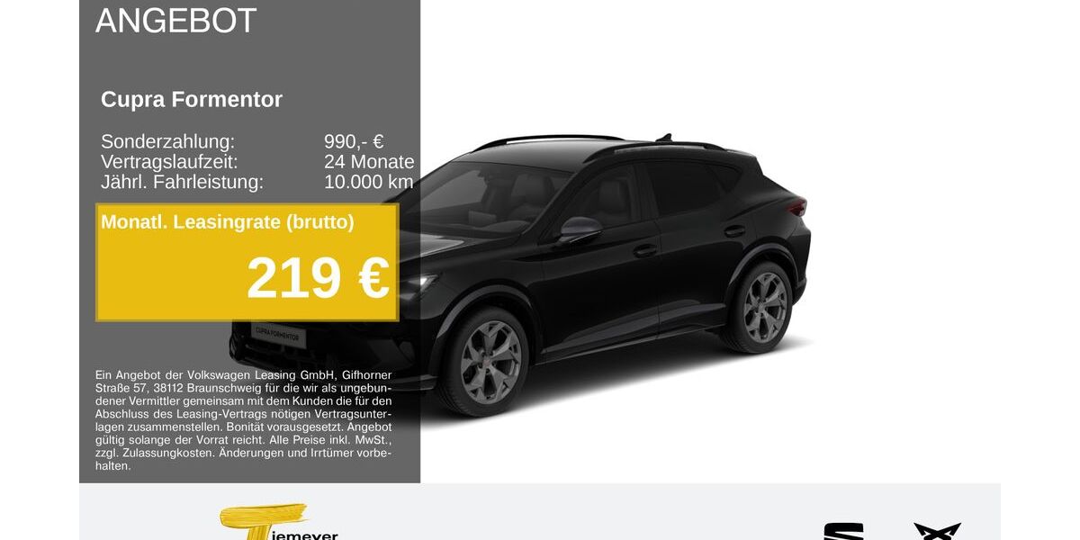 Cupra Formentor 17.243 km 33.210 &euro; Hemer 58675