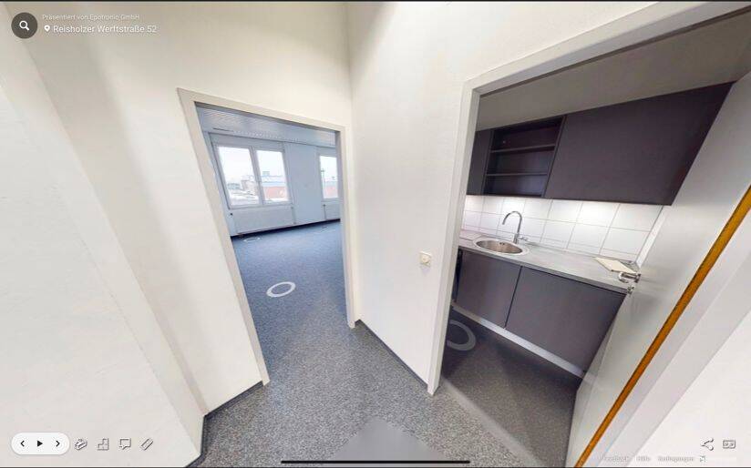 Helles, representatives möbliertes Büro inkl. Küche (Spülmaschiene, Kühlschrank, etc.) in ehemali...
