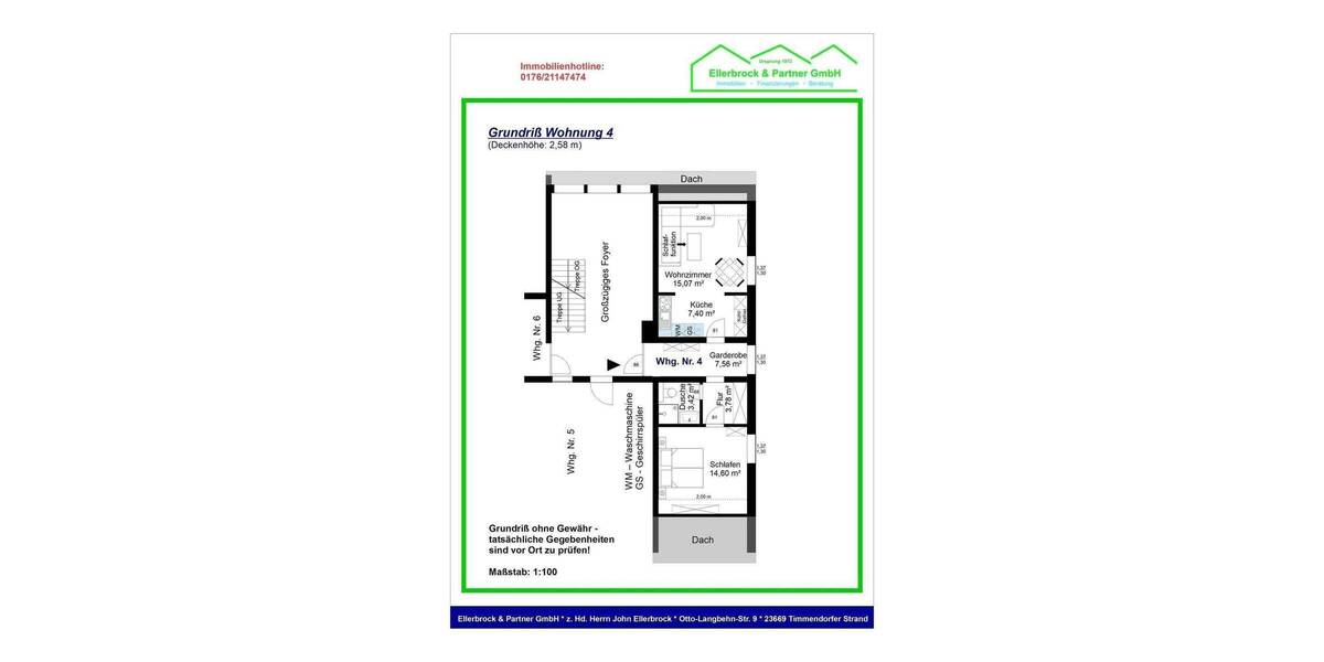 Etagenwohnung Timmendorfer Strand - 2 Zimmer, 51 m&sup2;, 349.000&euro; | Angebot:26834154