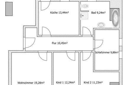 Herrliche 4-Raum Wohnung mit Balkon in Schleiz 4 zimmer