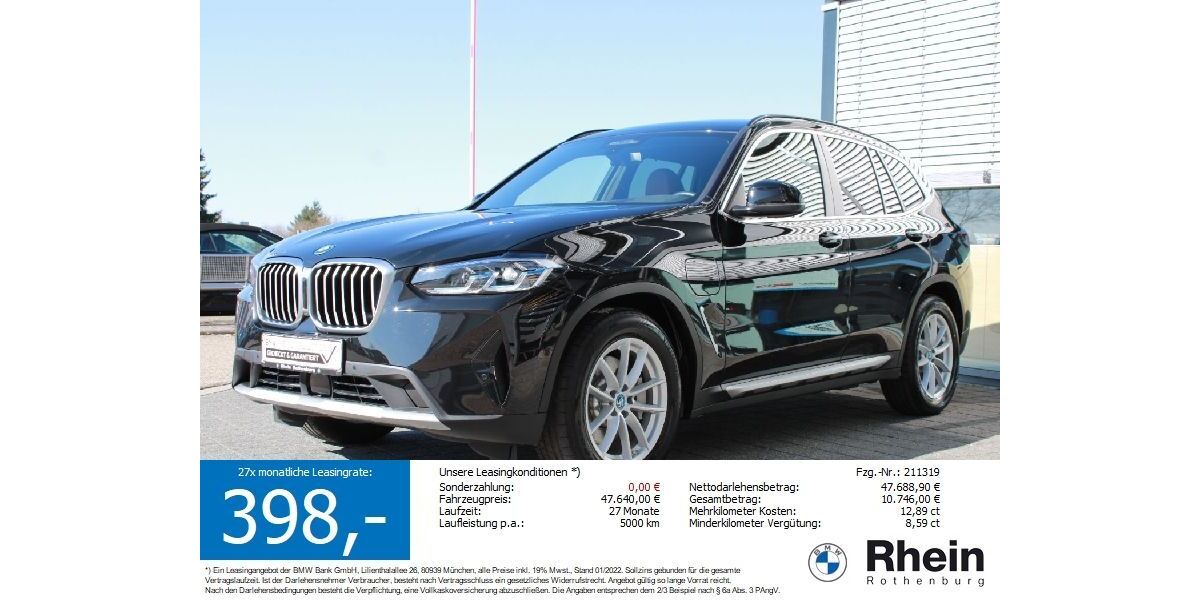 BMW X3 15.100 km 47.340 &euro; Neusitz/Rothenburg 91616