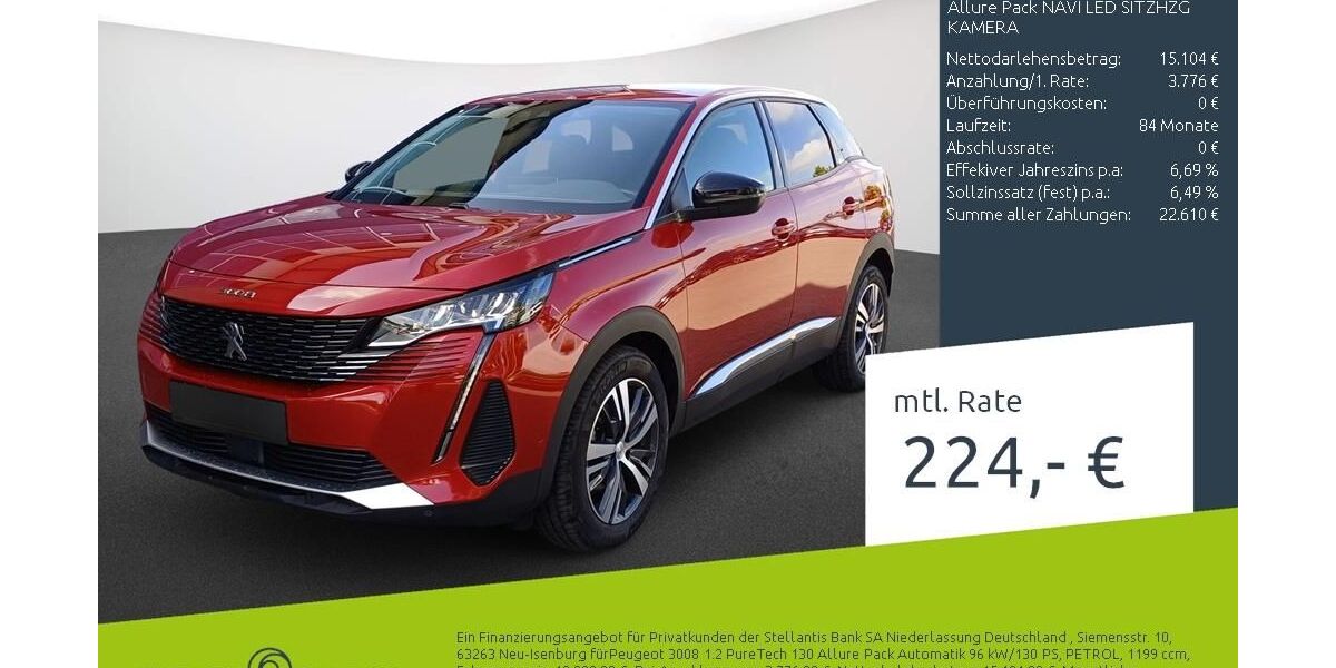 Peugeot 3008 48.075 km 18.880 &euro; Borken 46325