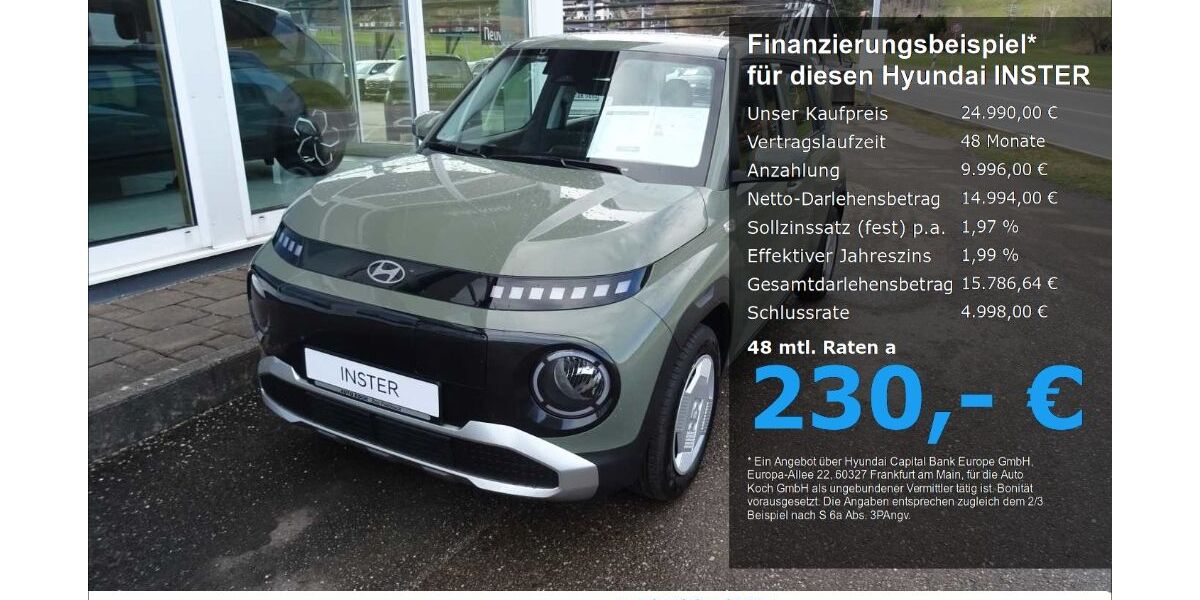 Hyundai INSTER 1.851 km 24.990 &euro; Bad Feilnbach 83075