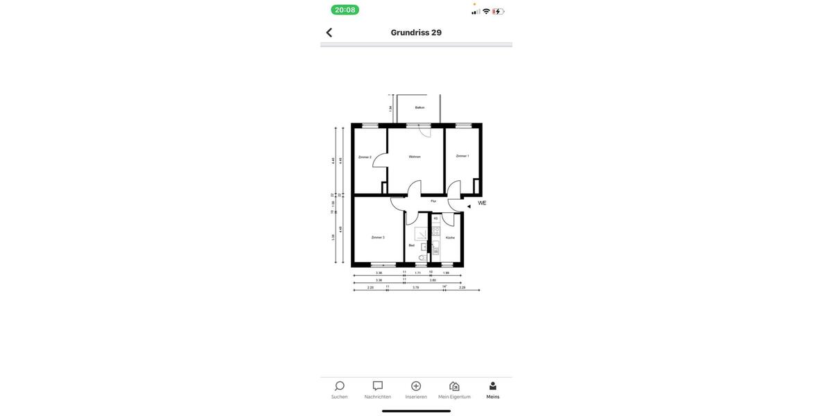 Etagenwohnung Brück - 4 Zimmer, 72 m&sup2;, 925&euro; | Angebot:24839501