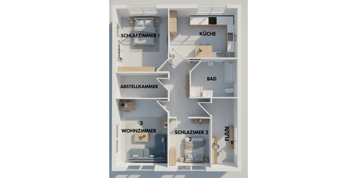 Etagenwohnung Apolda - 3 Zimmer, 92 m&sup2;, 795&euro; | Angebot:26228770