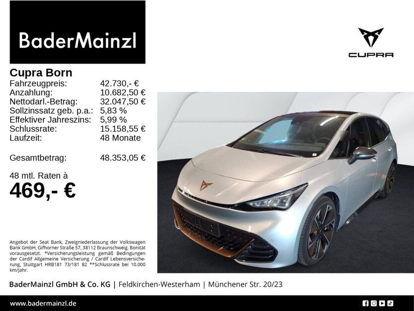 Cupra Born 9.700 km 42.730 € Feldkirchen/Westerham 83620