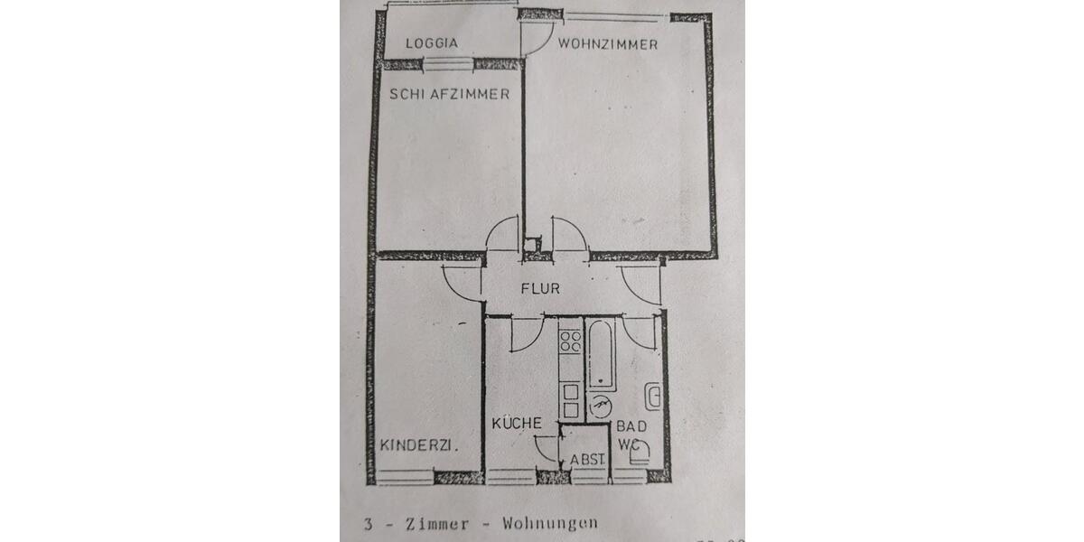Etagenwohnung Traunreut Irsing - 3 Zimmer, 75 m&sup2;, 750&euro; | Angebot:25414112