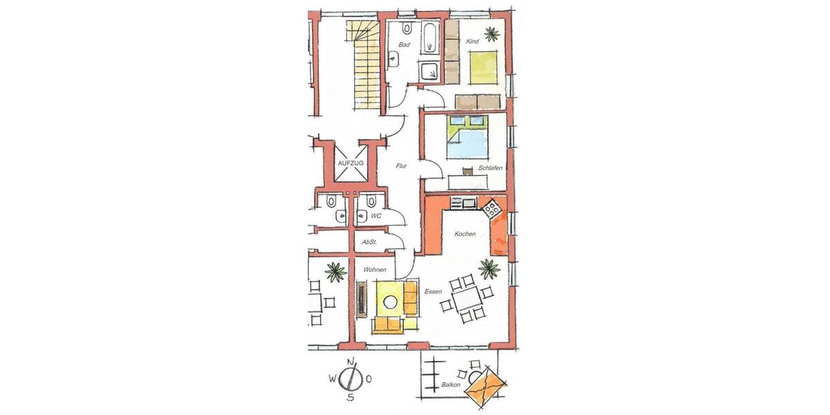 Etagenwohnung Schwabach Unterreichenbach - 3 Zimmer, 90 m&sup2;, 1.175&euro; | Angebot:26305994