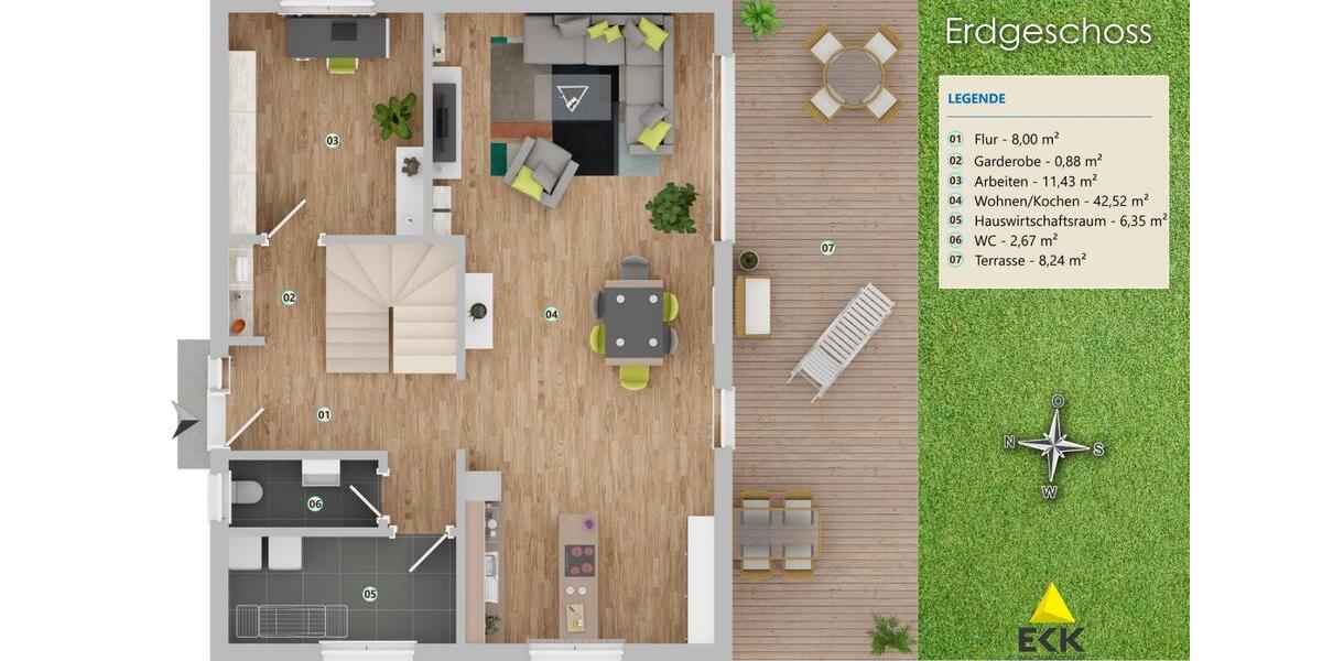 Einfamilienhaus Euskirchen Dom-Esch - 5 Zimmer, 156 m&sup2;, 1.790&euro; | Angebot:25374193