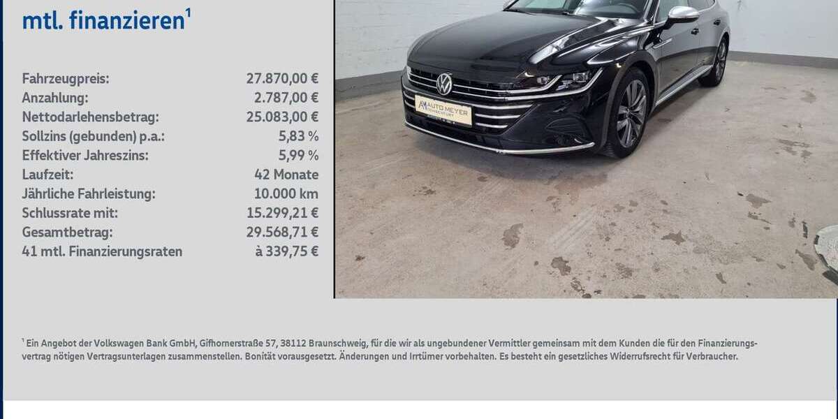 VW Arteon 44.700 km 26.970 &euro; Ochsenfurt 97199