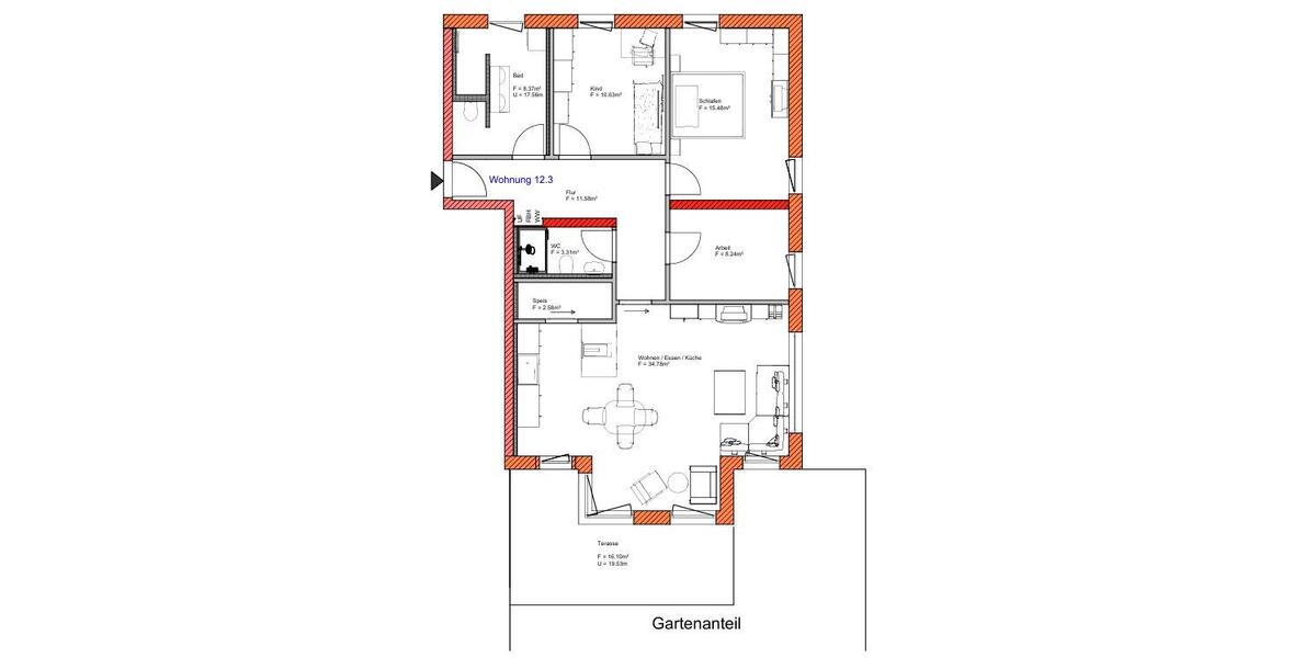 Erdgeschoßwohnung Erbach - 4 Zimmer, 103 m&sup2;, 1.500&euro; | Angebot:26316444
