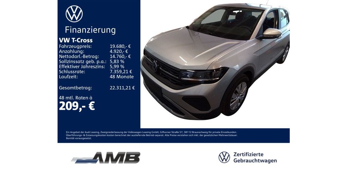 VW T-Cross 9.120 km 19.680 &euro; Borna 04552