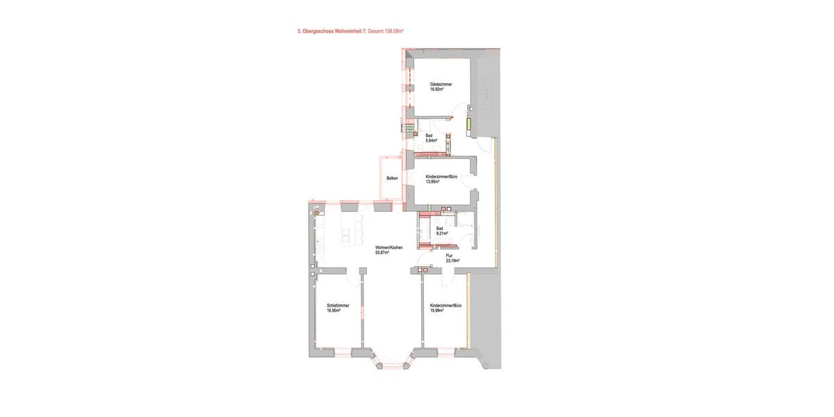 Etagenwohnung Augsburg Innenstadt - 5 Zimmer, 158 m&sup2;, 2.680&euro; | Angebot:24522137