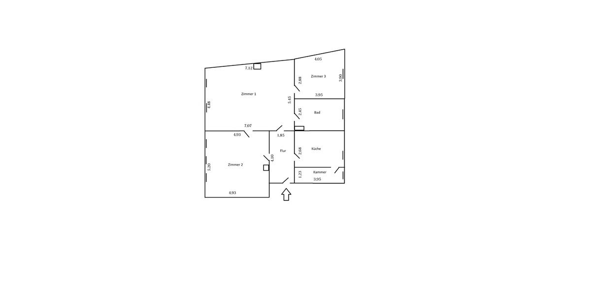 Etagenwohnung Arnstadt - 3 Zimmer, 106 m&sup2;, 650&euro; | Angebot:26413438