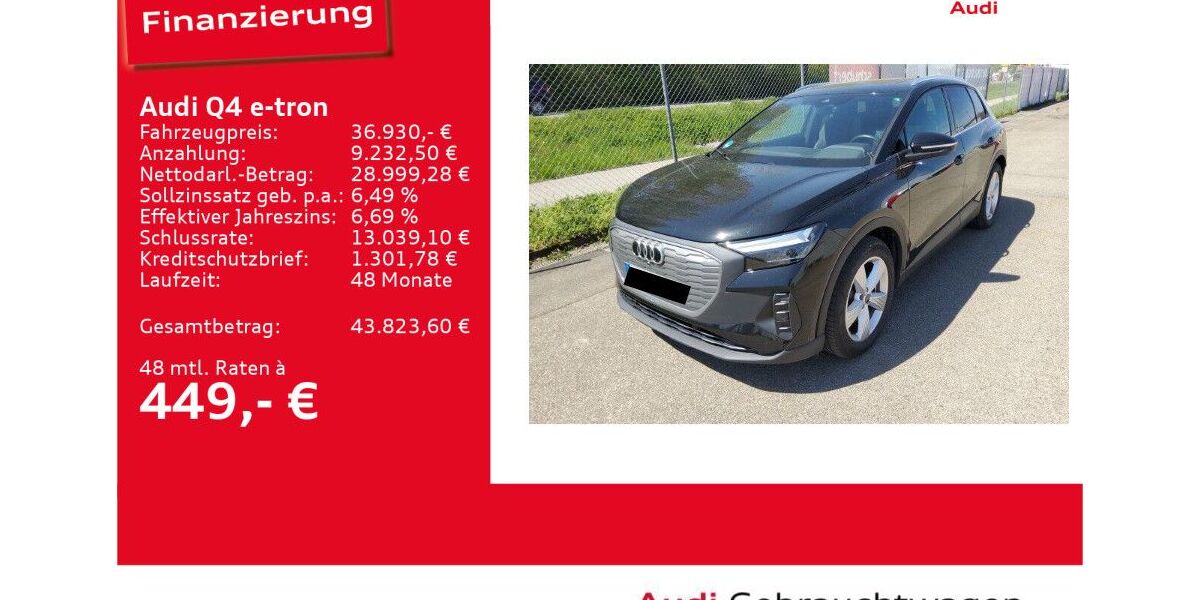 Audi Q4 e-tron 53.504 km 36.930 &euro; Ulm 89073