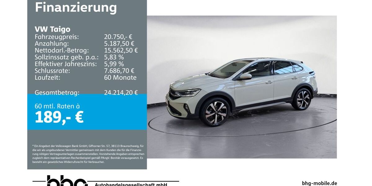 VW Taigo 50.325 km 20.750 &euro; Ettlingen 76275