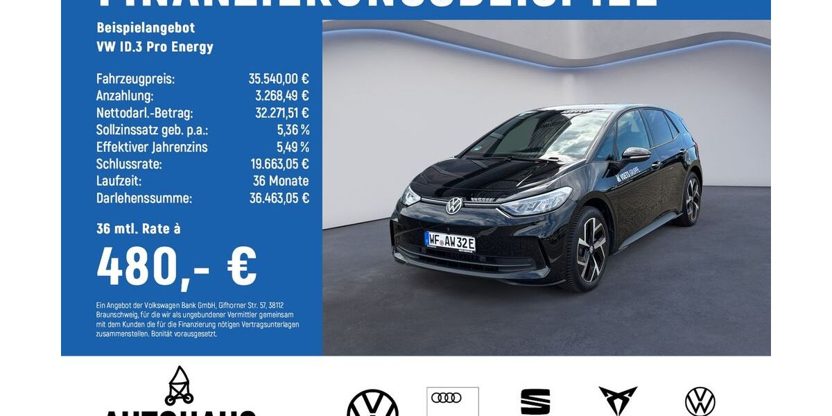 VW ID.3 6.500 km 35.540 &euro; Wolfenbüttel 38304