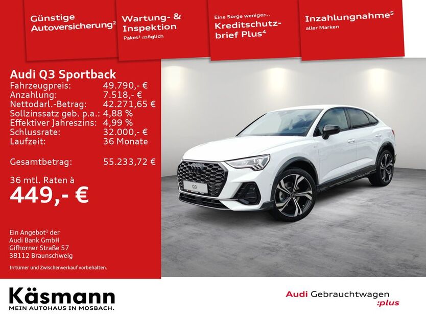 Audi Q3 2.800 km 49.790 € Mosbach 74821
