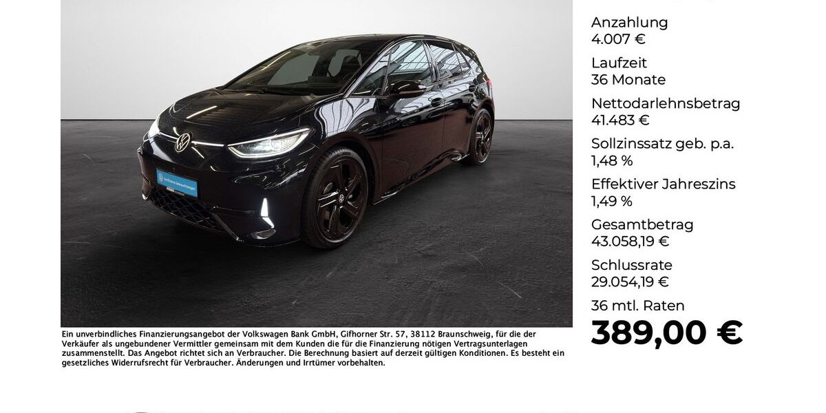 VW ID.3 5.733 km 45.490 € Osnabrück 49078