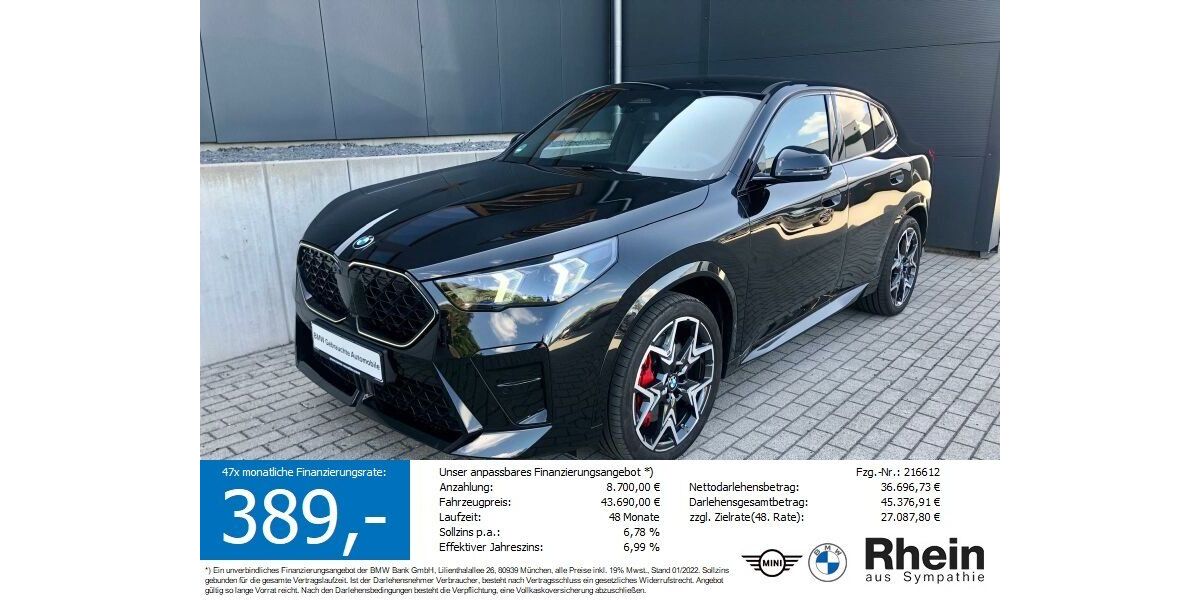 BMW X2 8.432 km 43.690 &euro; Buchen- Hettingen 74722