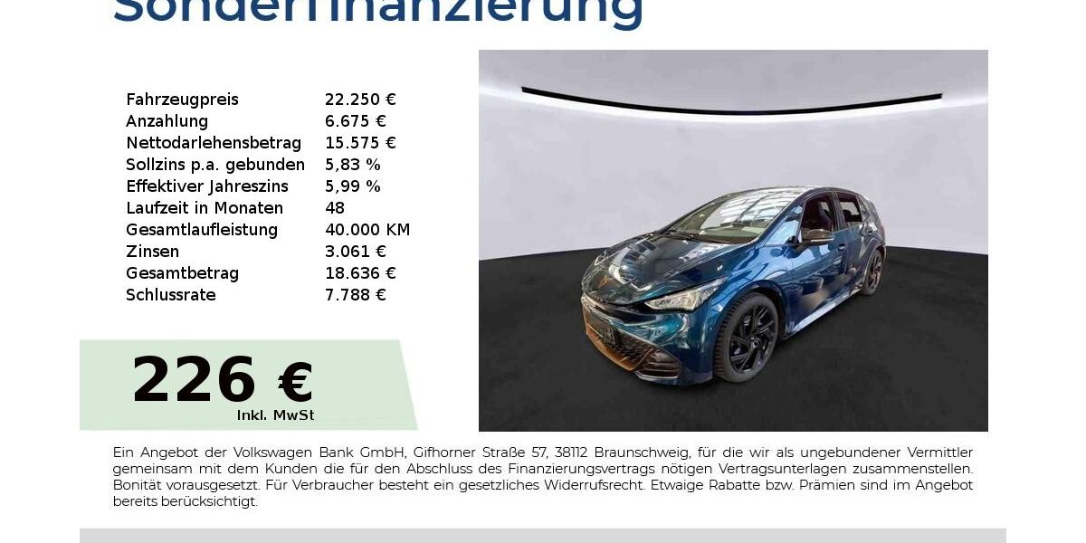 Cupra Born 33.050 km 22.250 &euro; Nürnberg 90431