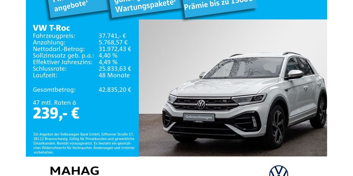 VW T-Roc 11.801 km 36.982 &euro; Ottobrunn 85521