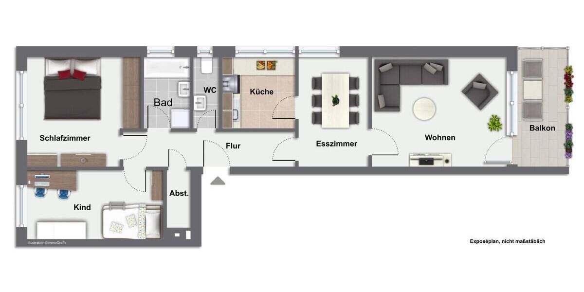 Etagenwohnung Kaltenkirchen - 3 Zimmer, 88 m&sup2;, 974&euro; | Angebot:26392599