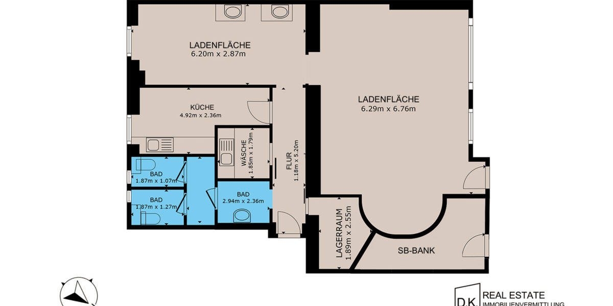 Gewerbeobjekt Berlin Borsigwalde - 3 Zimmer, 99 m&sup2;, 359.000&euro; | Angebot:26874128