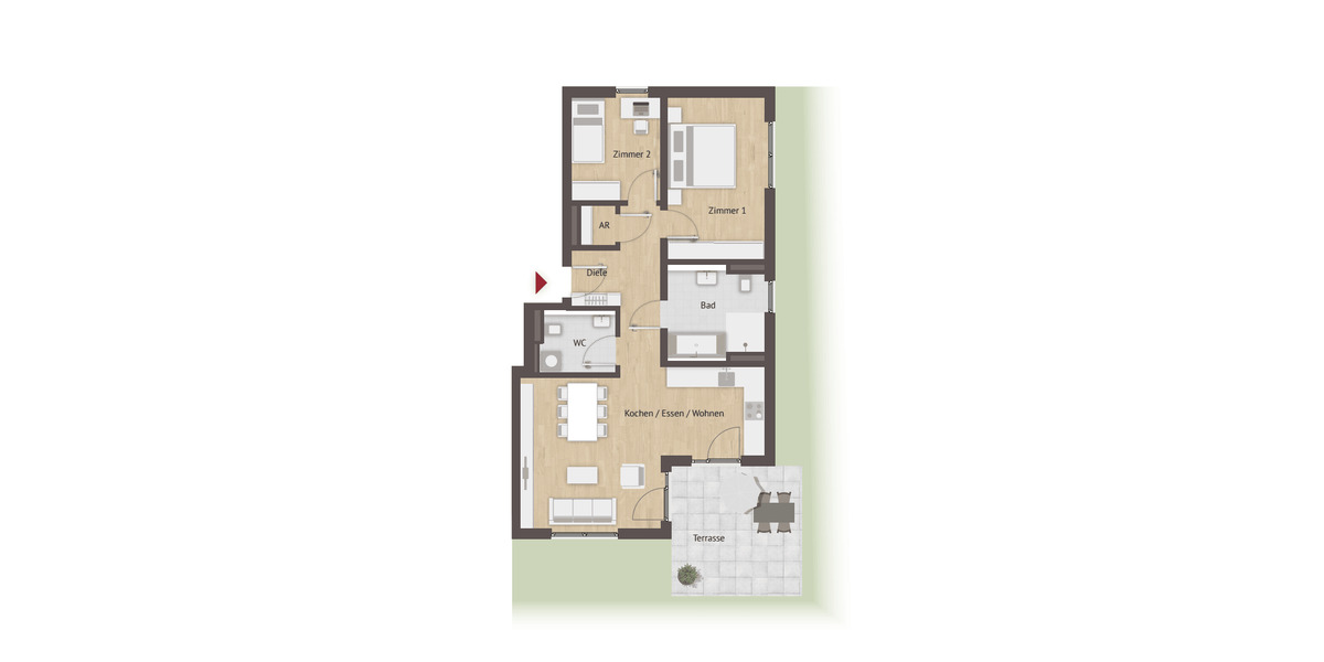 Etagenwohnung Nürnberg Laufamholz - 3 Zimmer, 85 m&sup2;, 661.550&euro; | Angebot:26834543