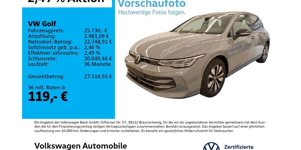 VW Golf 10.886 km 25.730 &euro; Leipzig 04178