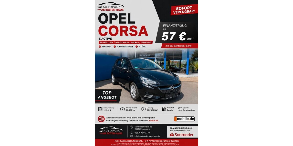 Opel Corsa 99.000 km 7.000 &euro; Sonneberg 96515