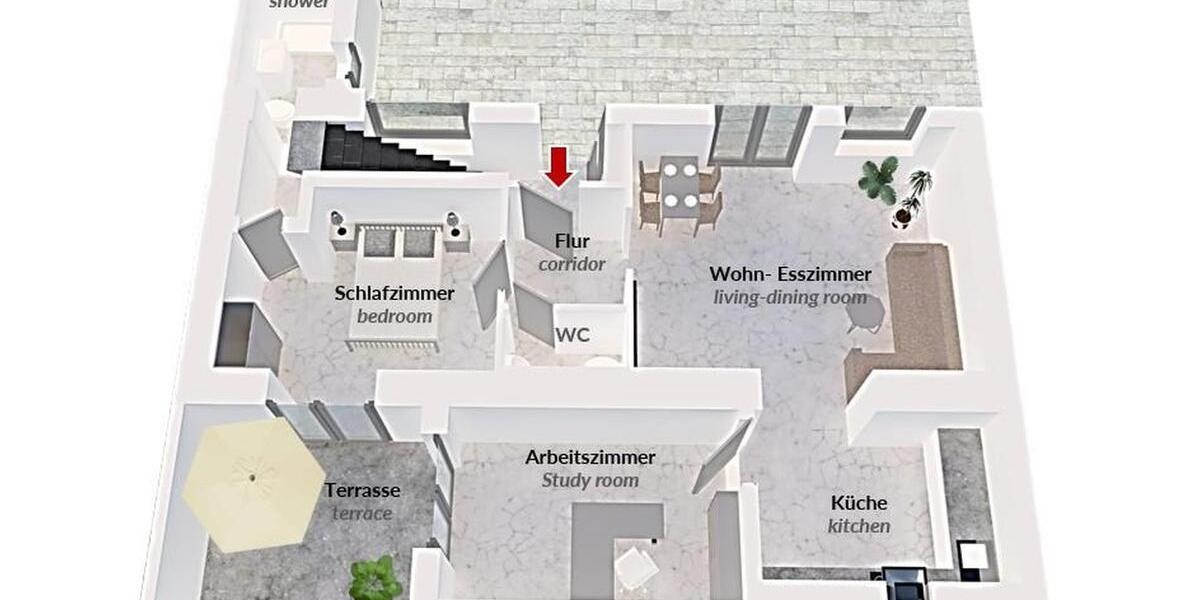 Erdgeschoßwohnung Wiesbaden Mainz-Kastel - 3 Zimmer, 67 m&sup2;, 1.290&euro; | Angebot:26675527
