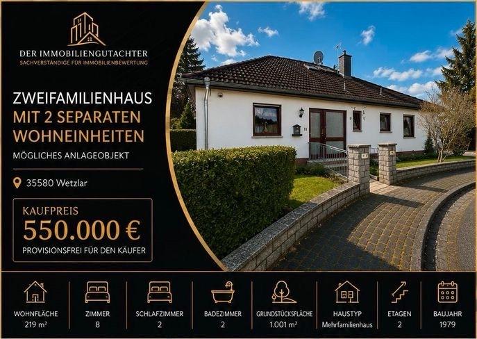 Mehrfamilienhaus, Wohnhaus Wetzlar Nauborn - 8 Zimmer, 219 m&sup2;, 550.000&euro; | Angebot:27056521