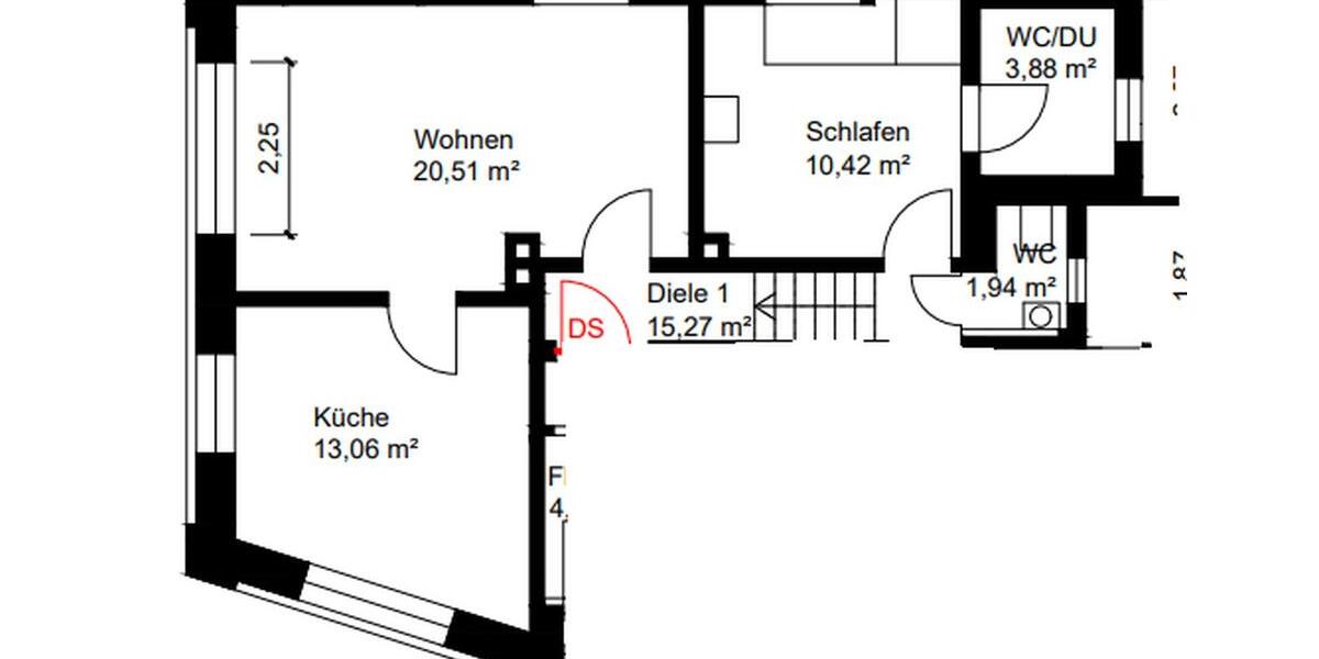 Erdgeschoßwohnung Rheine Altenrheine - 2 Zimmer, 65 m&sup2;, 709&euro; | Angebot:26496309
