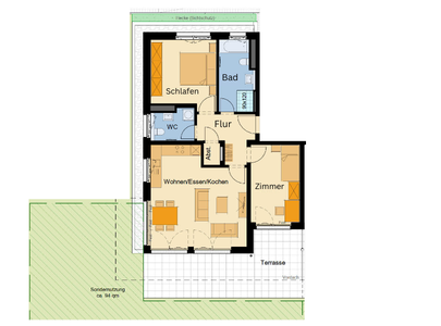 Etagenwohnung Villingen-Schwenningen Villingen - 3 Zimmer, 86 m&sup2;, 458.400&euro; | Angebot:24767982