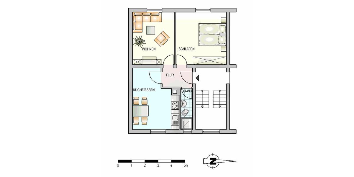 Erdgeschoßwohnung Ulm Obertalfingen - 2 Zimmer, 47 m&sup2;, 380&euro; | Angebot:25545682