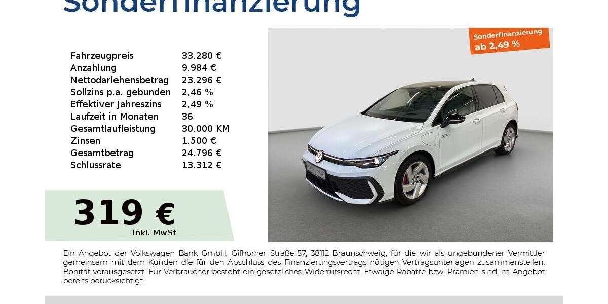 VW Golf 13.991 km 33.280 &euro; Fürth 90763