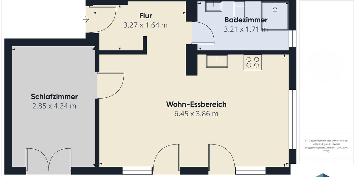 Etagenwohnung Idar-Oberstein Oberstein - 2 Zimmer, 41 m&sup2;, 139.000&euro; | Angebot:25681130